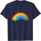 Rainbow Pride Retro T-Shirt - T-Shirt | Navy