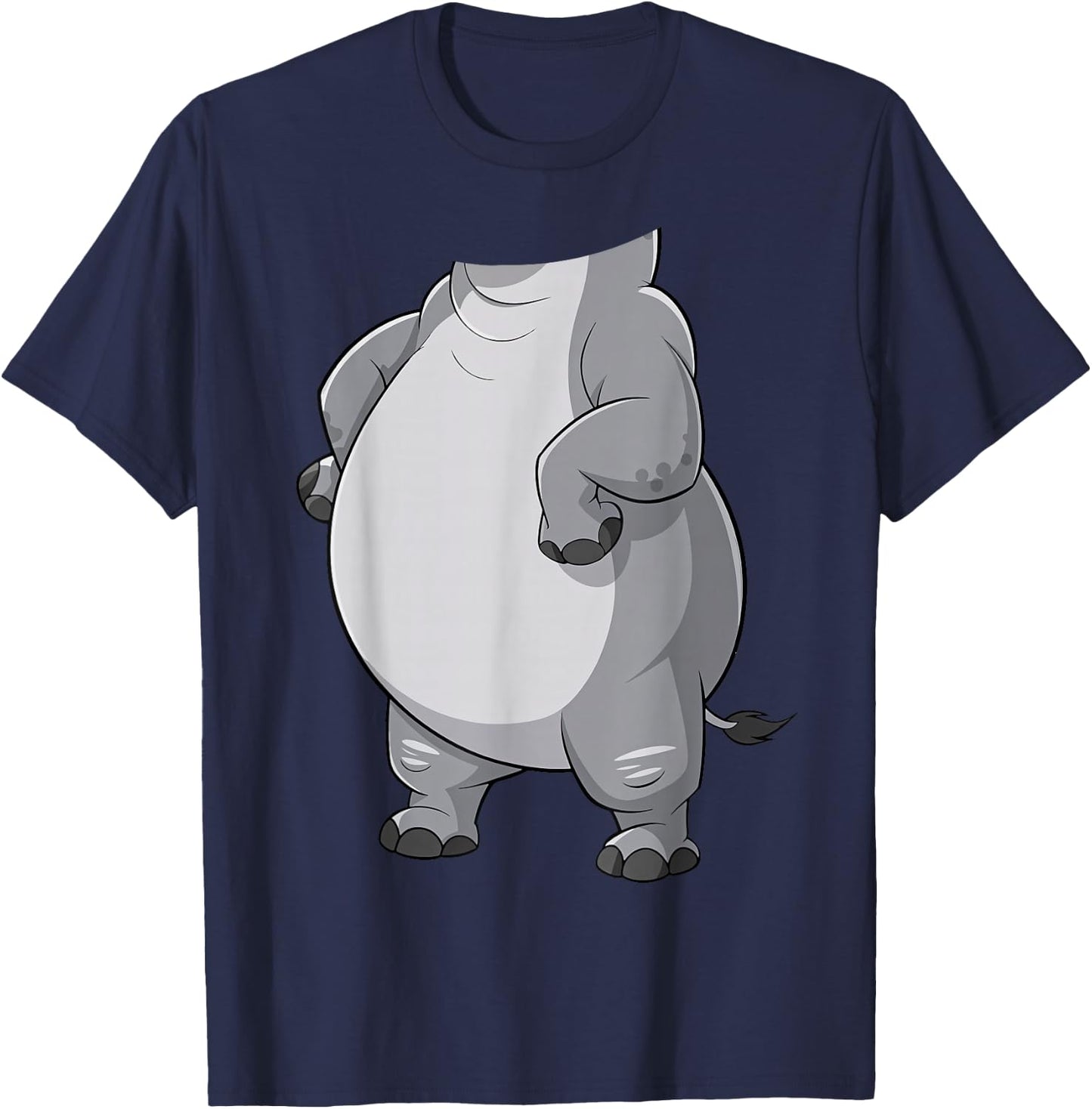 Hippo Shirt Adult Children Men Women Hippo Costume , gray T-Shirt - T-Shirt | Navy