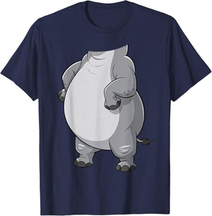 Hippo Shirt Adult Kids Men Women Hippopotamus Costume T-Shirt - T-Shirt | Navy