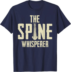 Chiropractic Spine Whisperer Doc Gift - Funny Chiropractor T-Shirt - T-Shirt | Navy