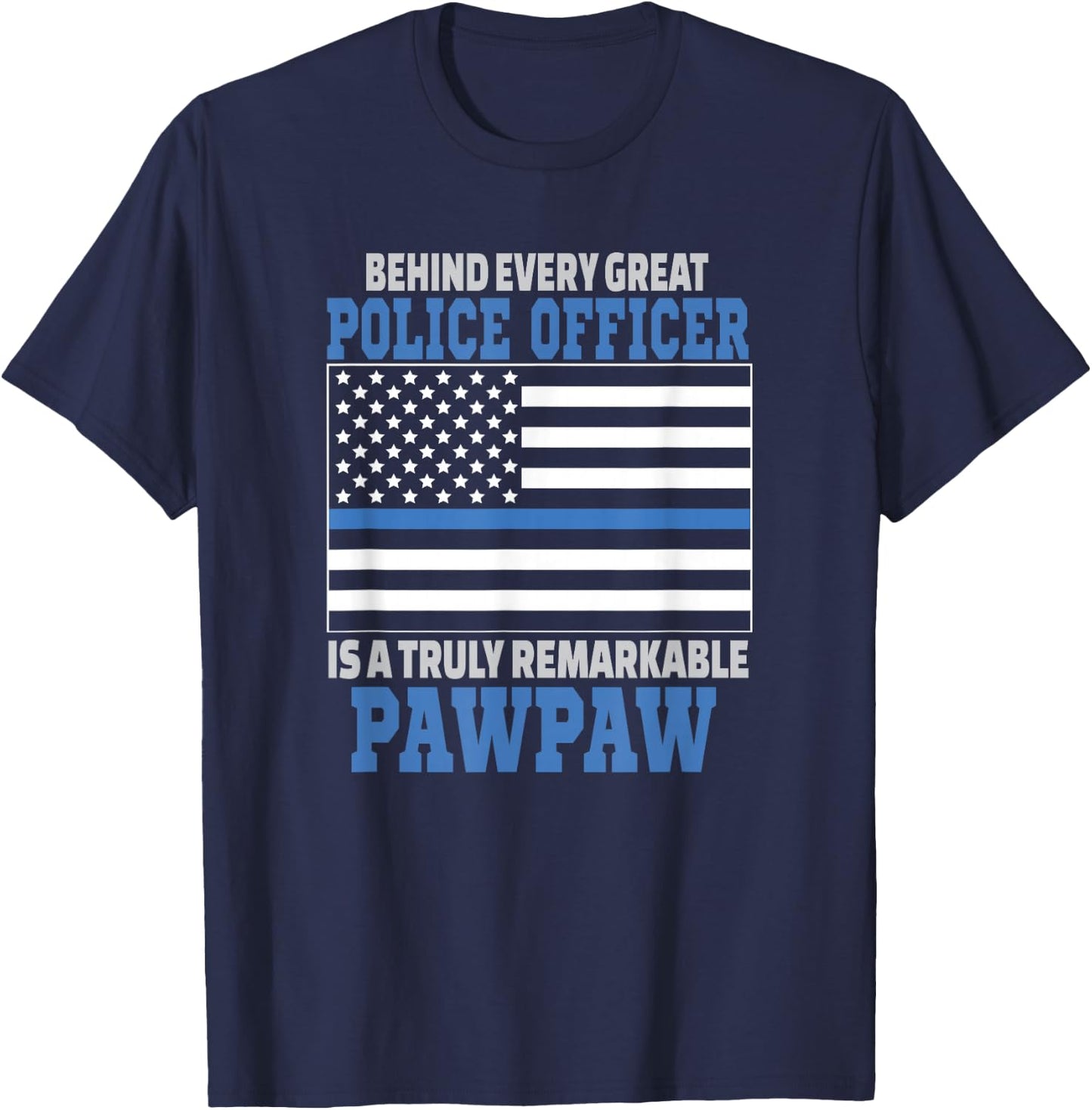 Police Officer Pawpaw - Law Enforcement Support T-Shirt - T-Shirt | Navy