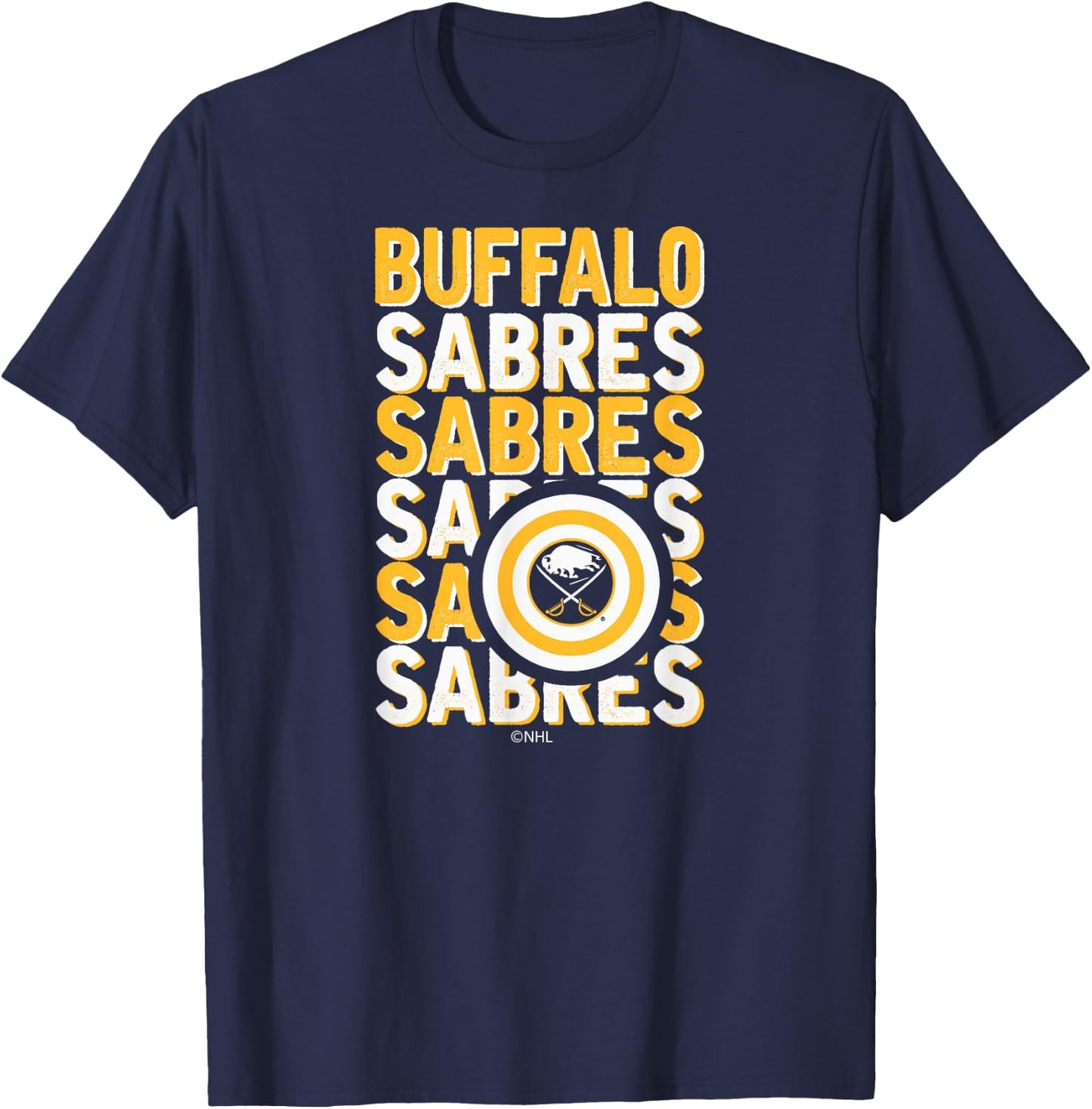 Buffalo Sabres Repeat Royal Officially Licensed T-Shirt - T-Shirt | Navy