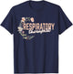 Respiratory Therapist Wildflower Floral Respiratory Therapy T-Shirt - T-Shirt | Navy