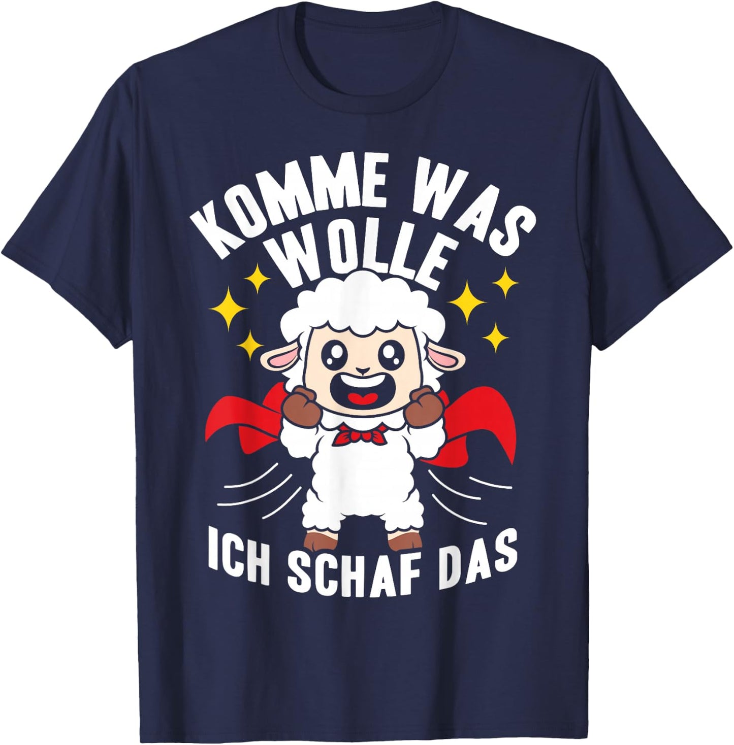 KOMME WAS WOLLE ICH Schaf DAS Funny saying sheep T-Shirt - T-Shirt | Navy