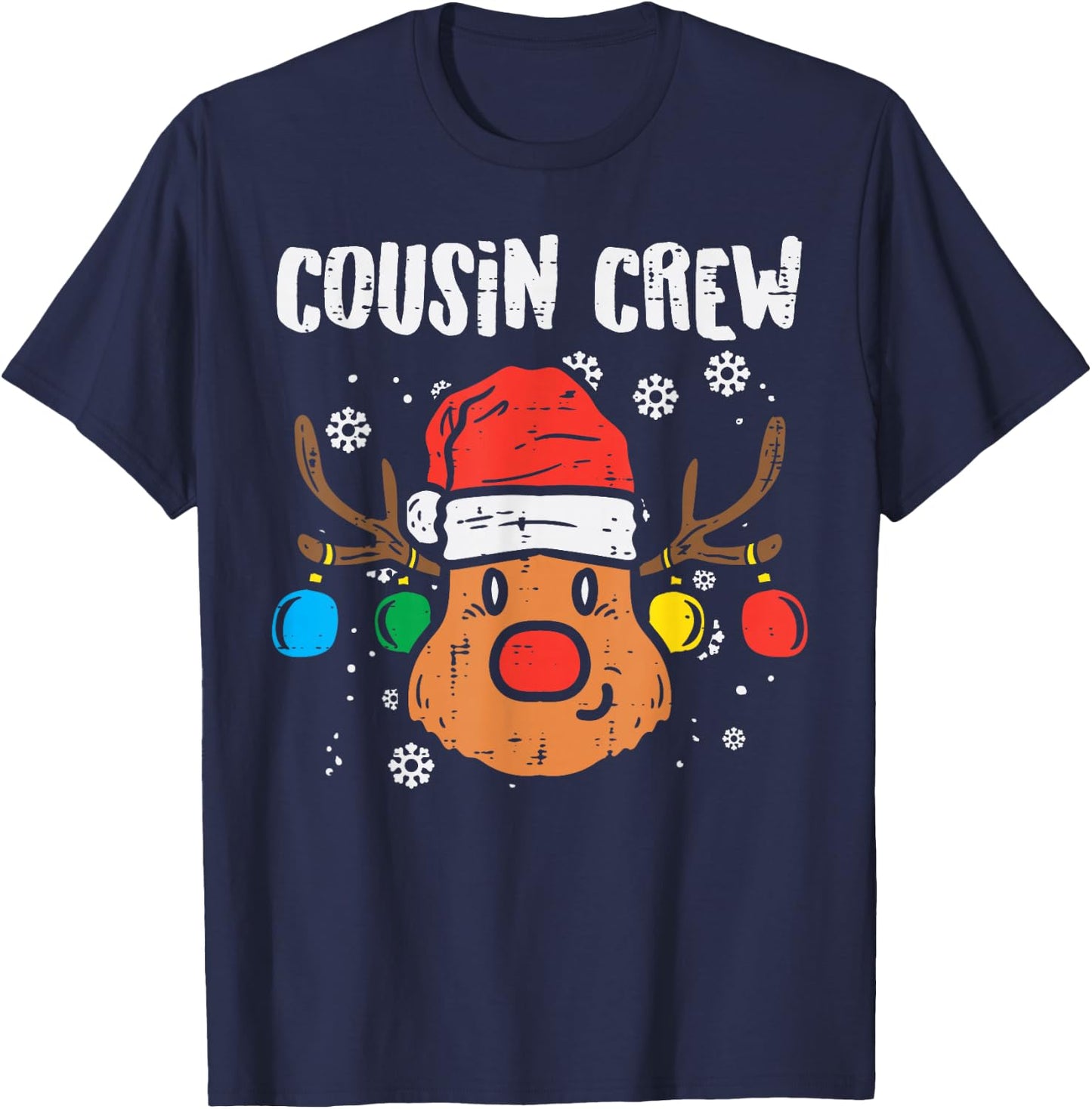 Cousin Crew Xmas PJs Matching Christmas Pajamas For Family T-Shirt - T-Shirt | Navy