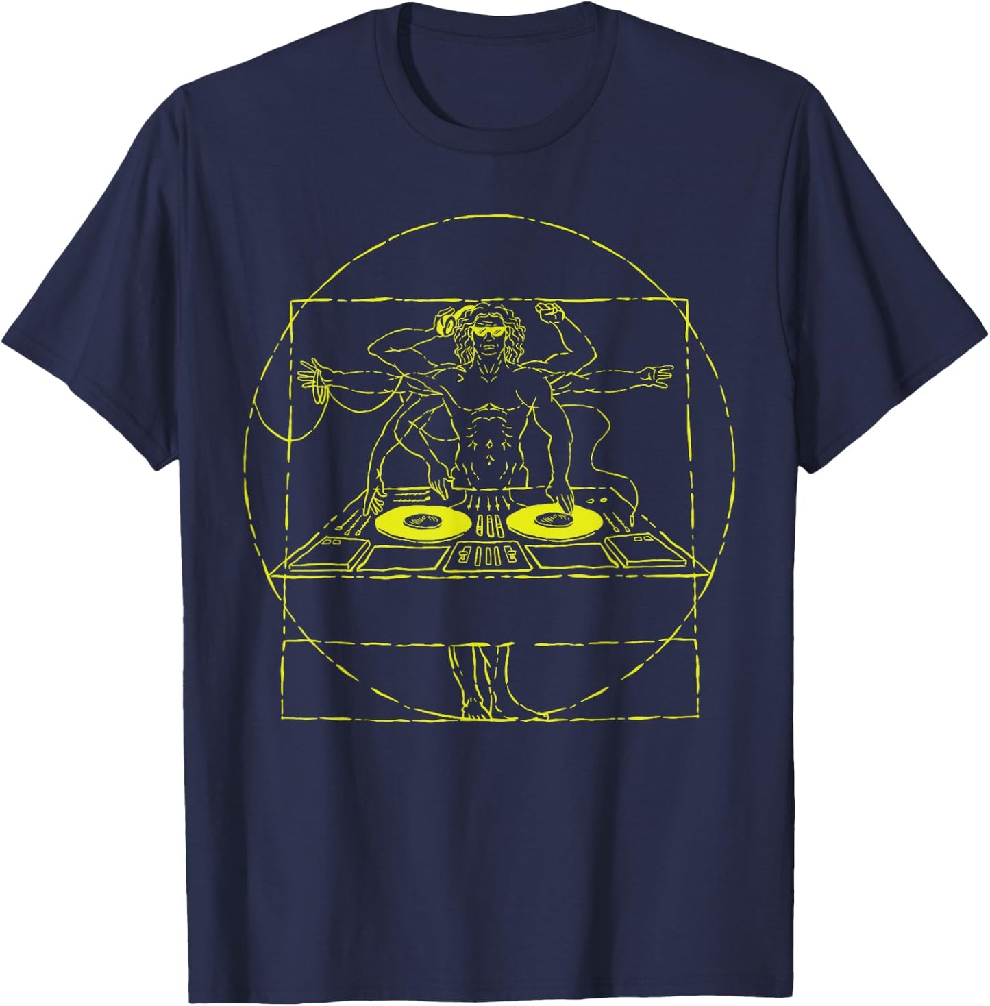Techno Rave Hardstyle Merch DJ Festival / Party Hardstyle , Black, S T-Shirt - T-Shirt | Navy