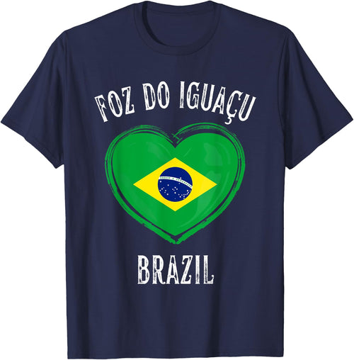 Brazil Flag Heart Foz Do Iguacu City