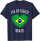 Brazil Flag Heart Foz Do Iguacu City T-Shirt - T-Shirt | Navy