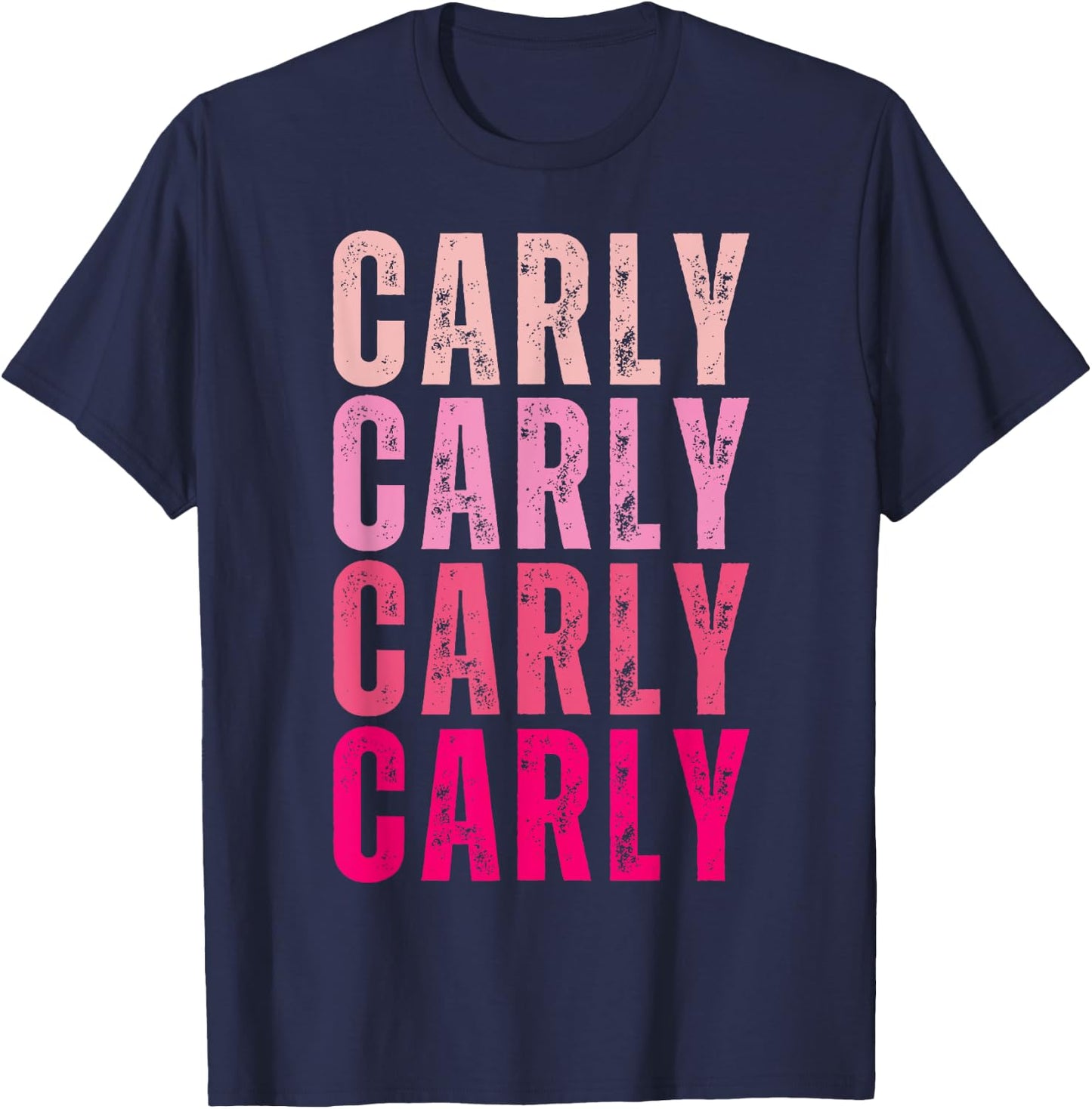 Personalized Name Carly I Love Carly 70's Vintage T-Shirt - T-Shirt | Navy