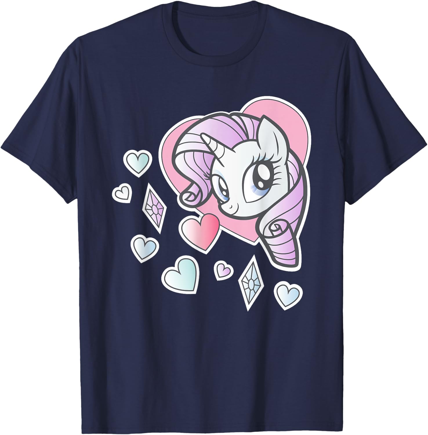 My Little Pony Rarity Heart T-Shirt - T-Shirt | Navy