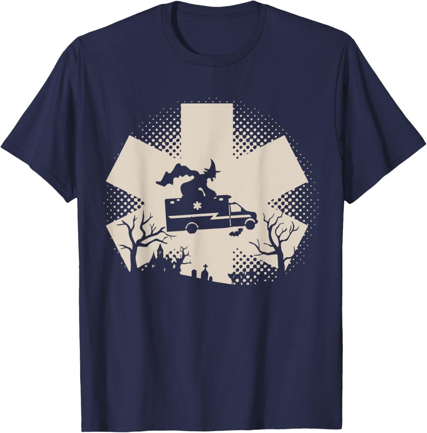 Funny EMT Paramedic EMS Halloween Design T-Shirt - T-Shirt | Navy