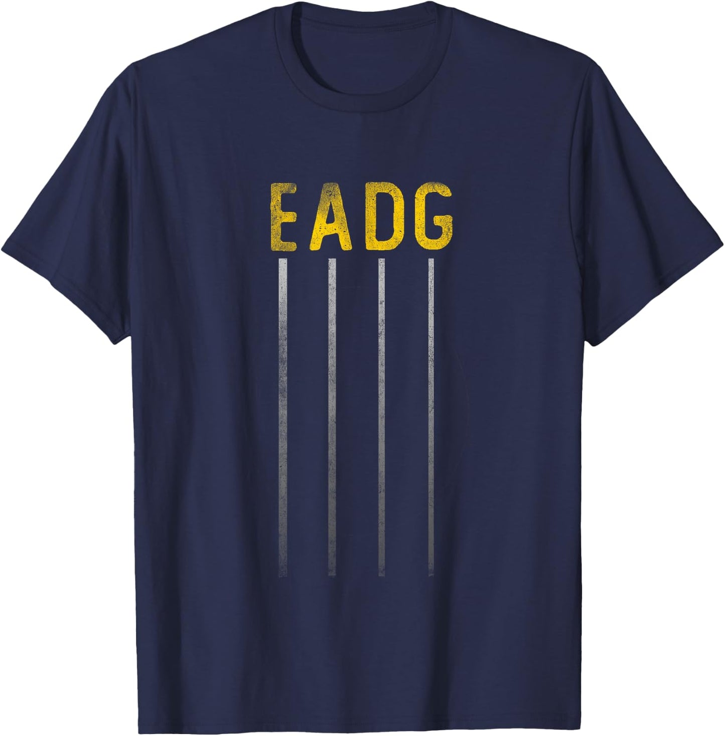 Bass Guitarist Player EADG 4 String Bassist Musical Notes , Black, S T-Shirt - T-Shirt | Navy