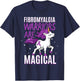 Fibromyalgia Warrior Magical Unicorn Awareness Ribbon T-Shirt - T-Shirt | Navy