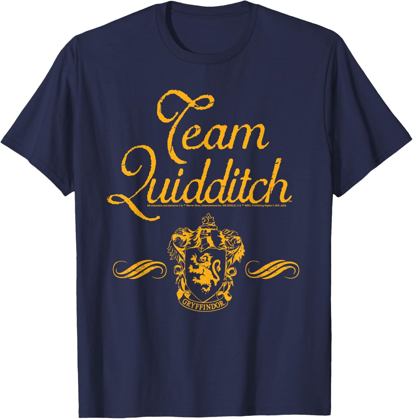 Harry Potter Gryffindor Team Quidditch , Black, S T-Shirt - T-Shirt | Navy