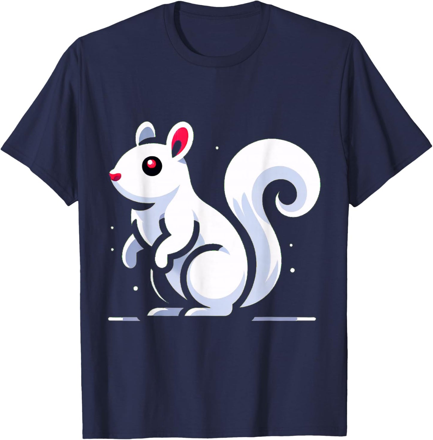 Albino Squirrel T-Shirt - T-Shirt | Navy