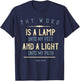 Psalm 119:105 Thy Word Is A Lamp Christian Bible Verse Gift T-Shirt - T-Shirt | Navy