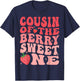 Cousin Of The Berry Sweet One 1st Birthday Strawberry T-Shirt - T-Shirt | Navy