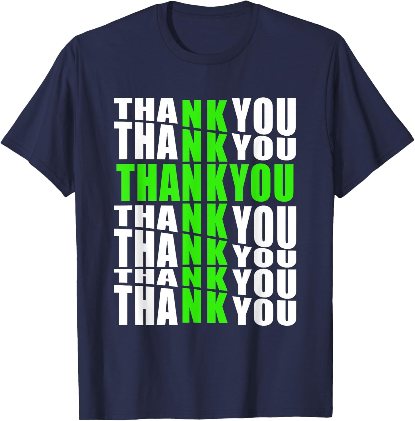 Thank You Written To Form Cross Jesus Gratitude Blessings T-Shirt - T-Shirt | Navy