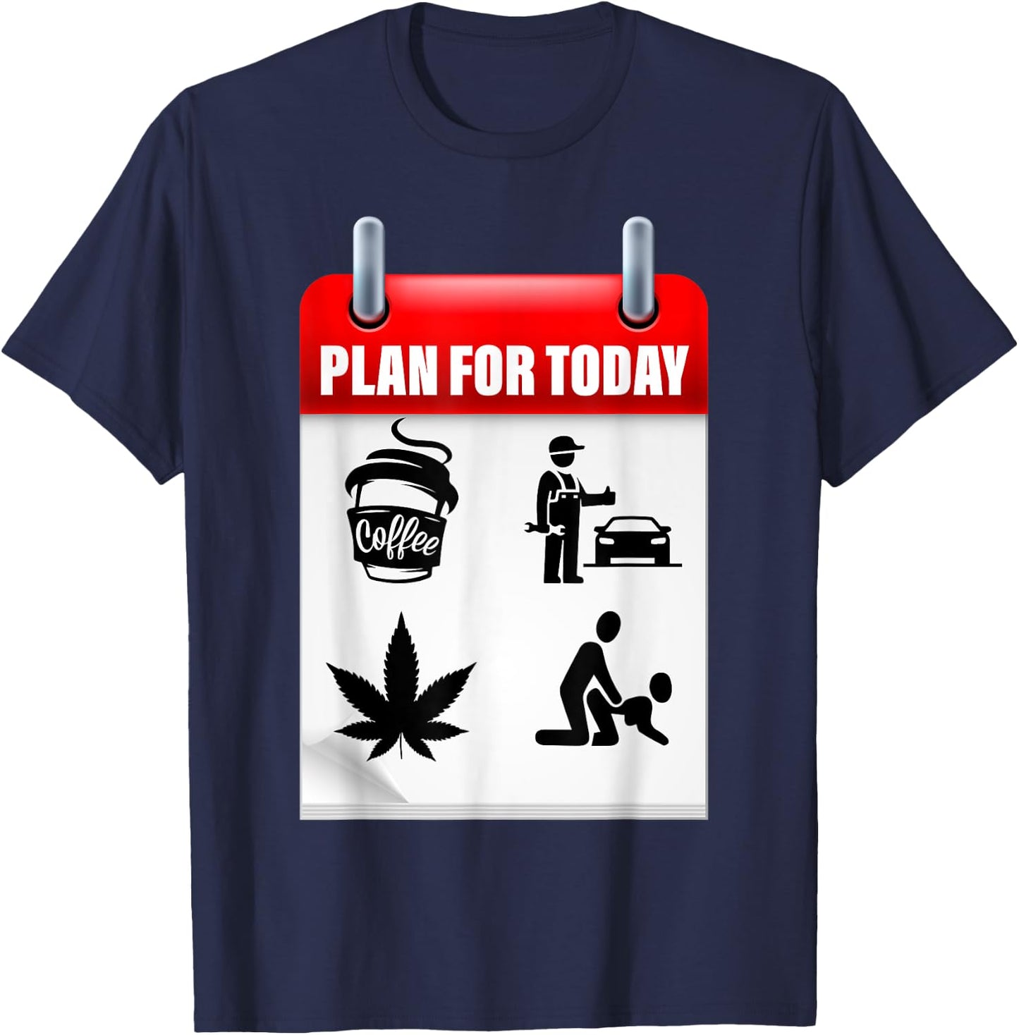 MECHANIC PLAN TODAY and MECHANIC PLAN FOR TODAY T-Shirt - T-Shirt | Navy