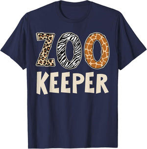 Zookeeper Zoo Keeper Costume Adult Animals Wildlife Safari T-Shirt - T-Shirt | Navy