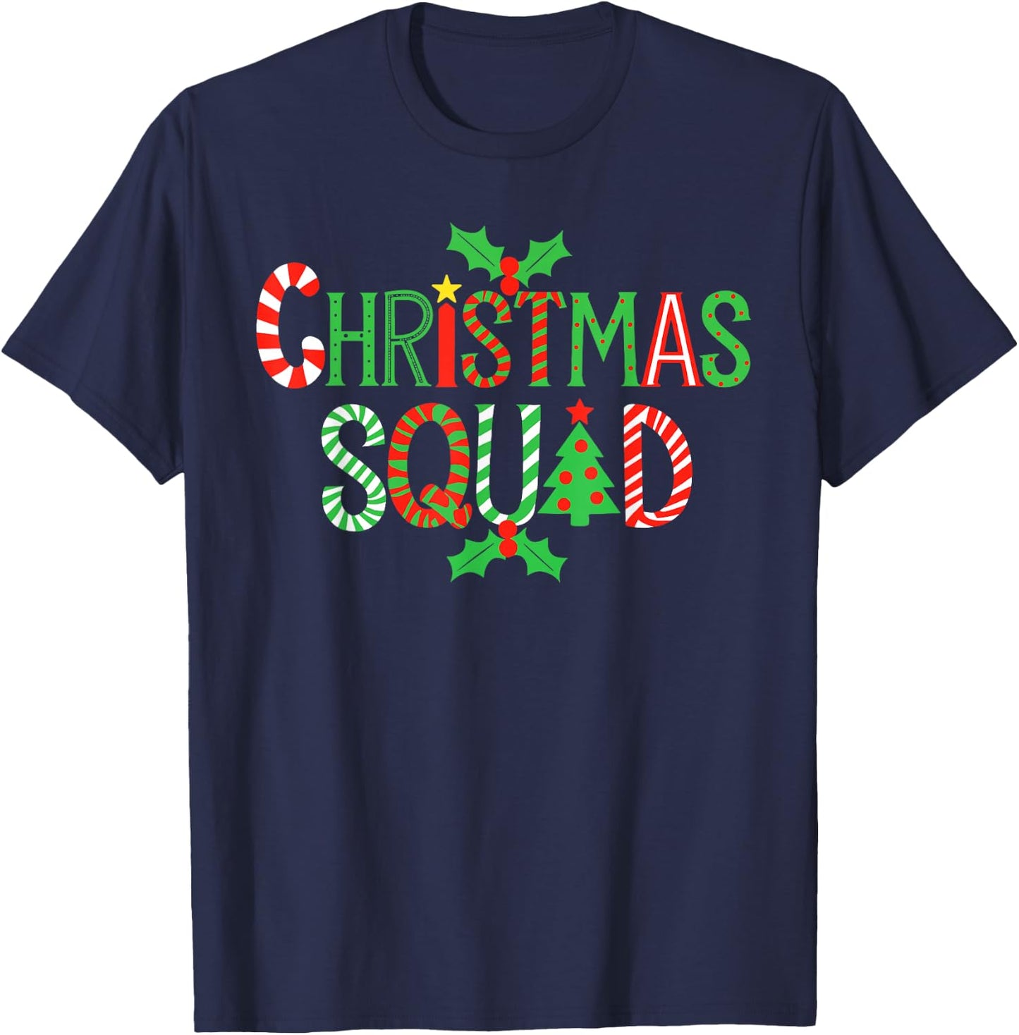 Christmas Squad Shirt Family Adult Kids Christmas Pajamas T-Shirt - T-Shirt | Navy