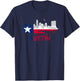 Texas State Flag - Austin Skyline - Austin Texas Skyline T-Shirt - T-Shirt | Navy