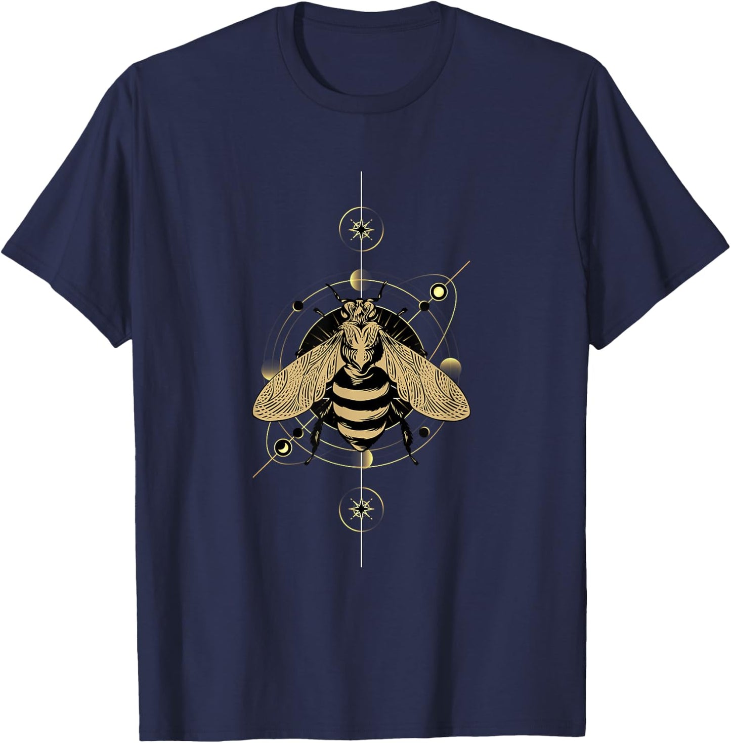 Beekeeper - Honeycomb Honey Bee Compass Beekeeping T-Shirt - T-Shirt | Navy