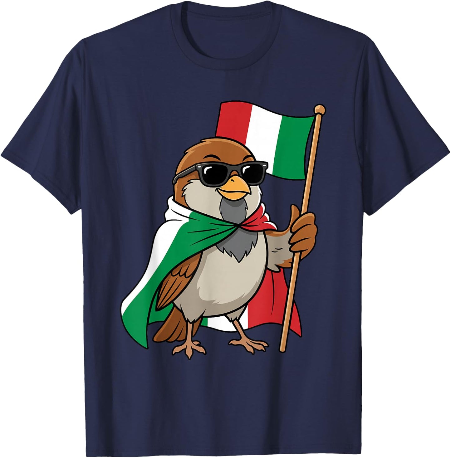 Drapeau Italien Moineau drôle Italie T-Shirt - T-Shirt | Navy