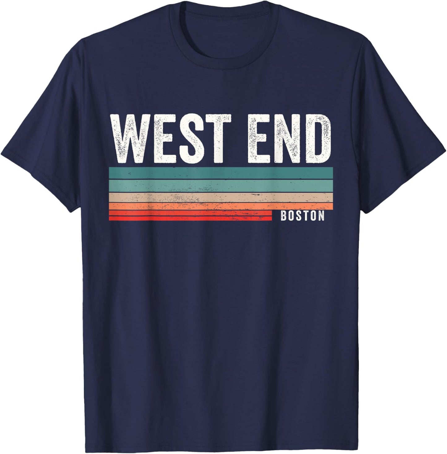 West End Boston Massachusetts, West End T-Shirt - T-Shirt | Navy