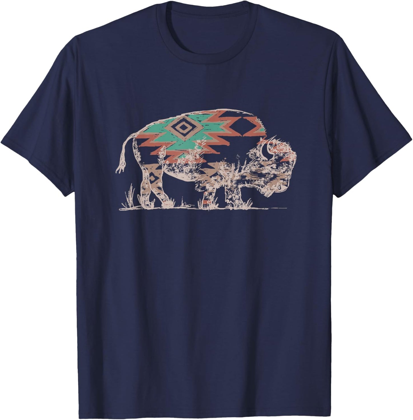 Buffalo Aztek T-Shirt - T-Shirt | Navy