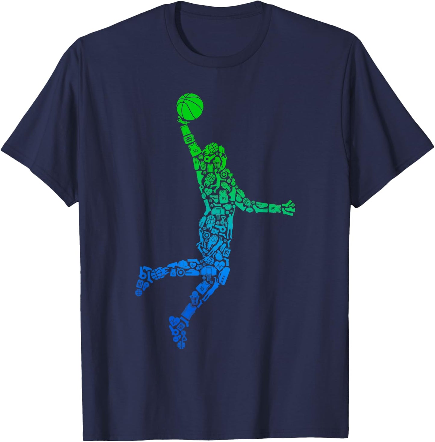 Basketballspieler Basketballer Kinder Basketball Jungen T-Shirt - T-Shirt | Navy
