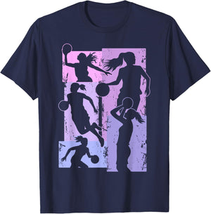 Basketball Basketball Girl Woman , Black, S T-Shirt - T-Shirt | Navy