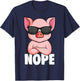 Pigs Nope Pig Kids Girls Pig , black, s T-Shirt - T-Shirt | Navy