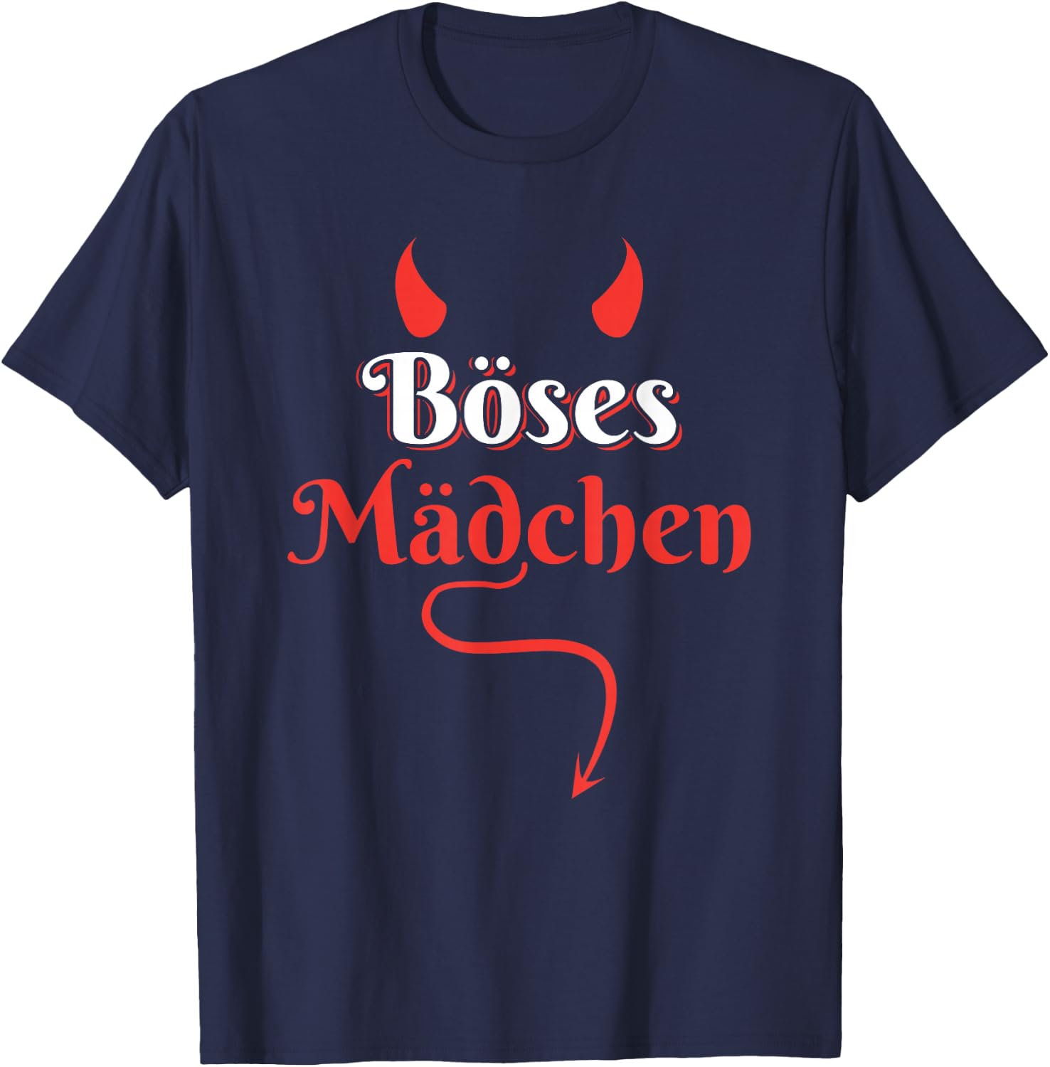 Gothic Sarkasmus Unartig Teufelchen Böses Mädchen T-Shirt - T-Shirt | Navy