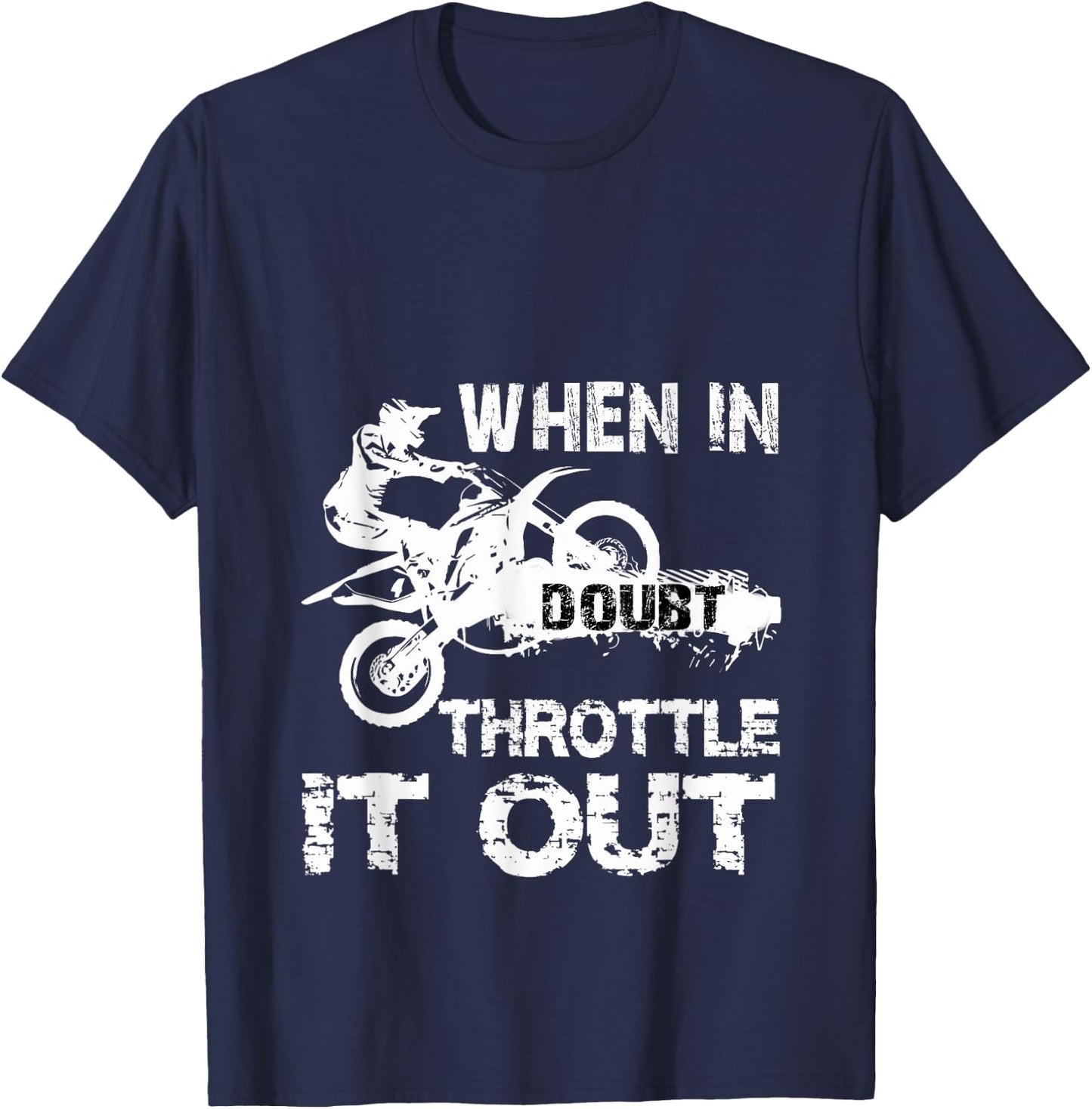 Dirt Bike MotoCross Biker Riding Motorcycle Gift T-Shirt - T-Shirt | Navy