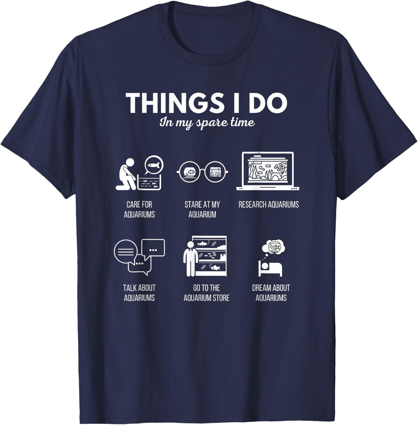 The Addiction Fish Tank Lovers Funny Aquarium Fishkeeping T-Shirt - T-Shirt | Navy