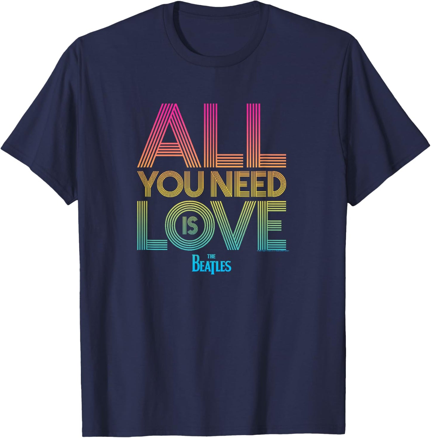 The Beatles All You Need is Love T-Shirt - T-Shirt | Navy