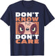 Funny Sloth Wildlife - Animal Dont Know Dont Care T-Shirt - T-Shirt | Navy