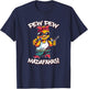 Pew Pew Madafakas! Retro funny crazy chick gangster T-Shirt - T-Shirt | Navy