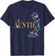 Auntie of The Birthday Girl Butterfly Party Matching Family T-Shirt - T-Shirt | Navy