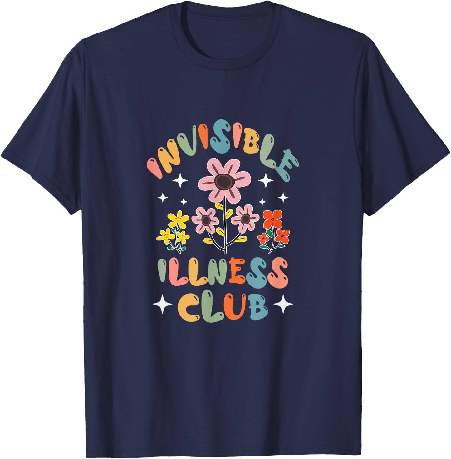 Invisible Illness Club Chronic Illness Awareness Spoonie T-Shirt - T-Shirt | Navy