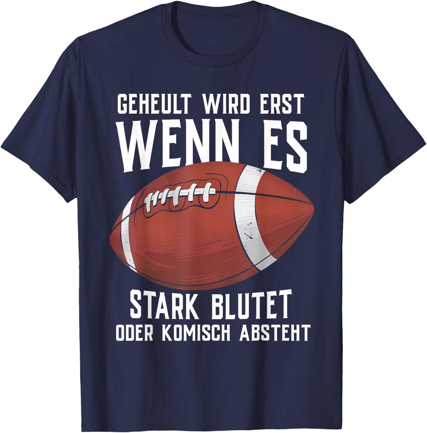 American Football Men's Children's Football Player , black T-Shirt - T-Shirt | Navy