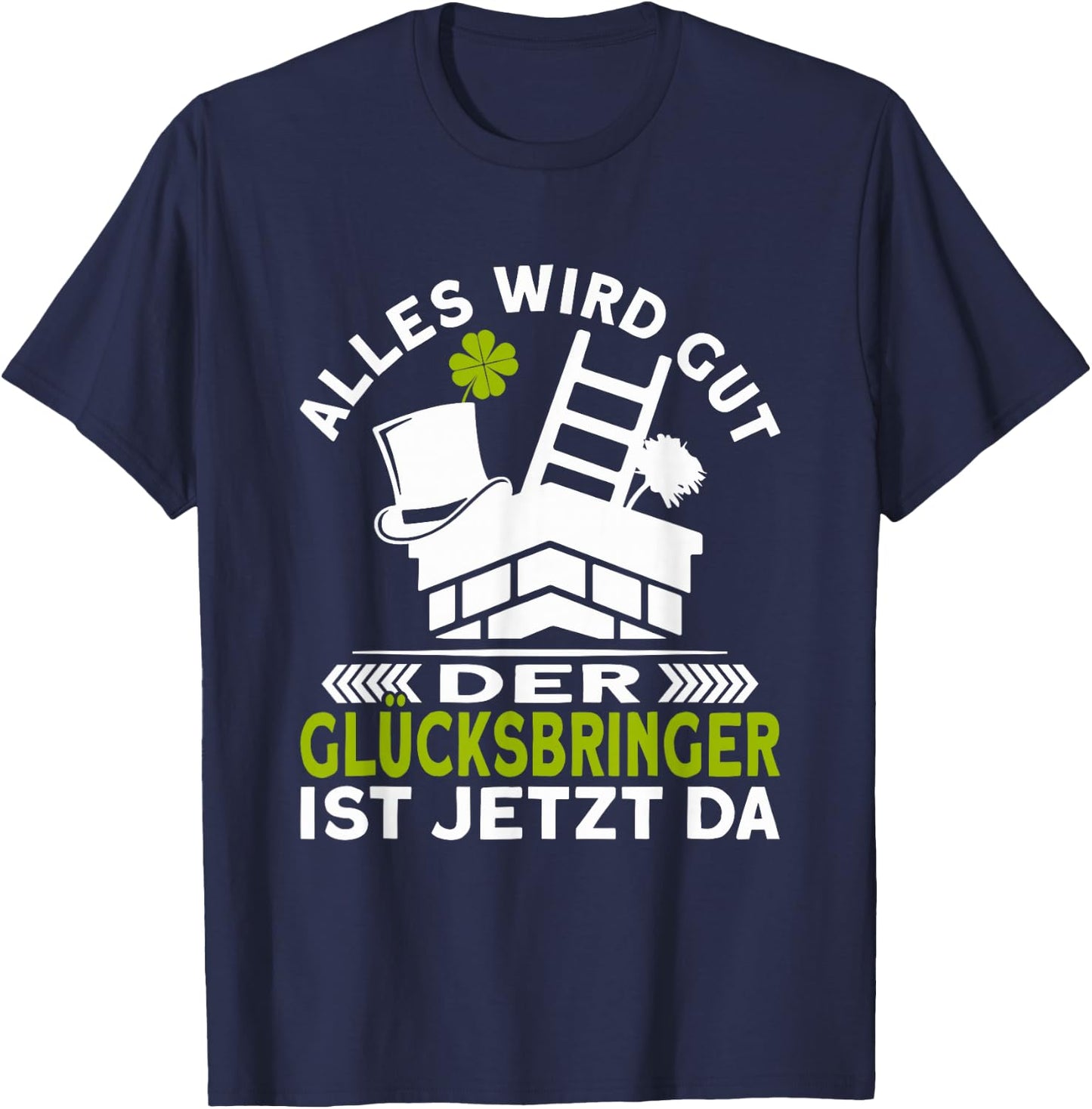 Chimney Sweeper with Chimney Sweep, black T-Shirt - T-Shirt | Navy