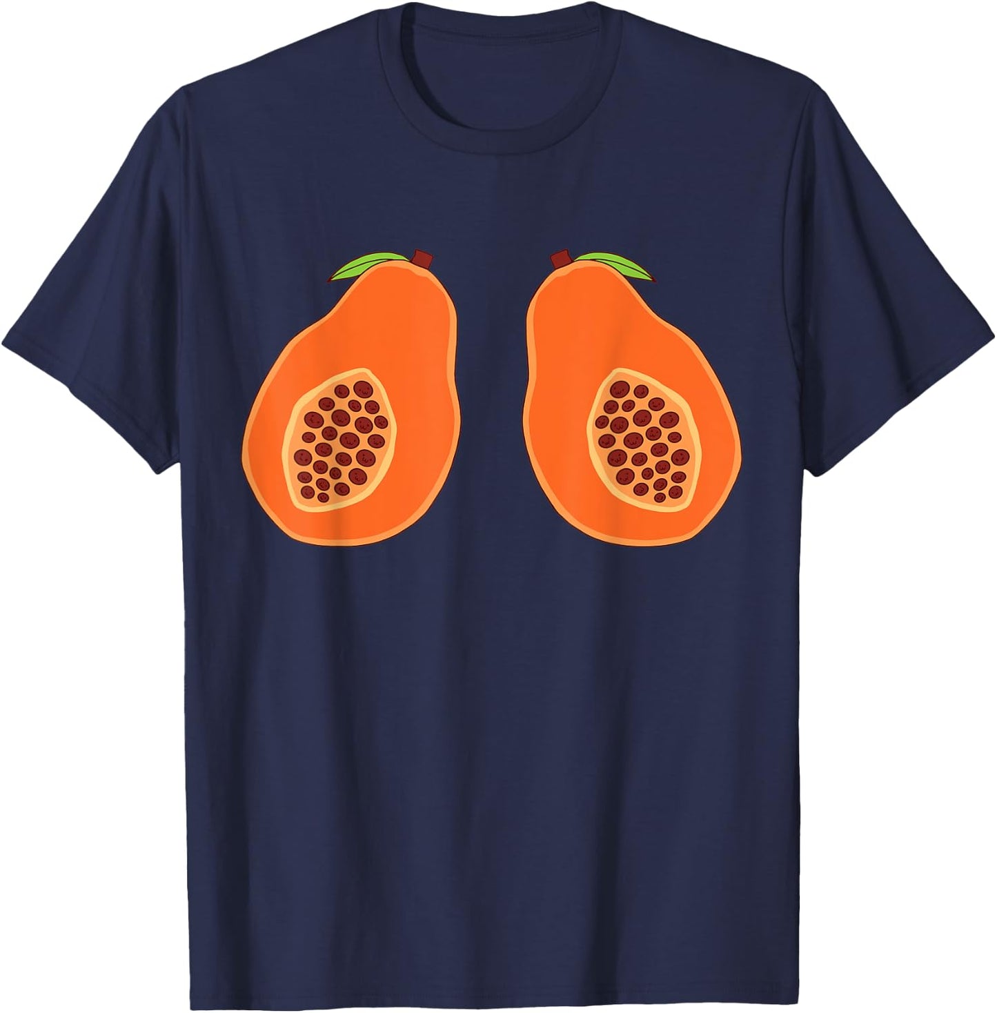 Papayas Fruit Lover Summer Fruit Ripe Papaya Fruit Papaya T-Shirt - T-Shirt | Navy