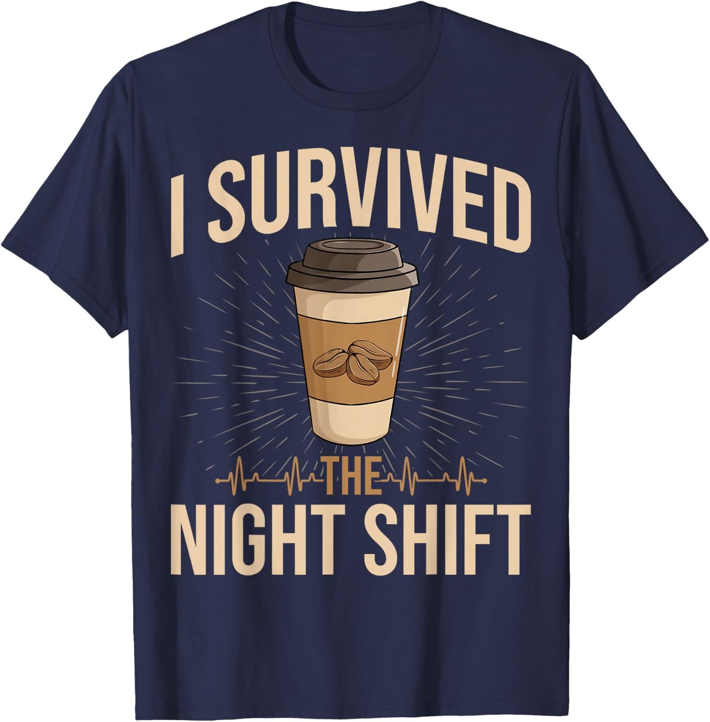 I Survived The Night Shift T-Shirt - T-Shirt | Navy