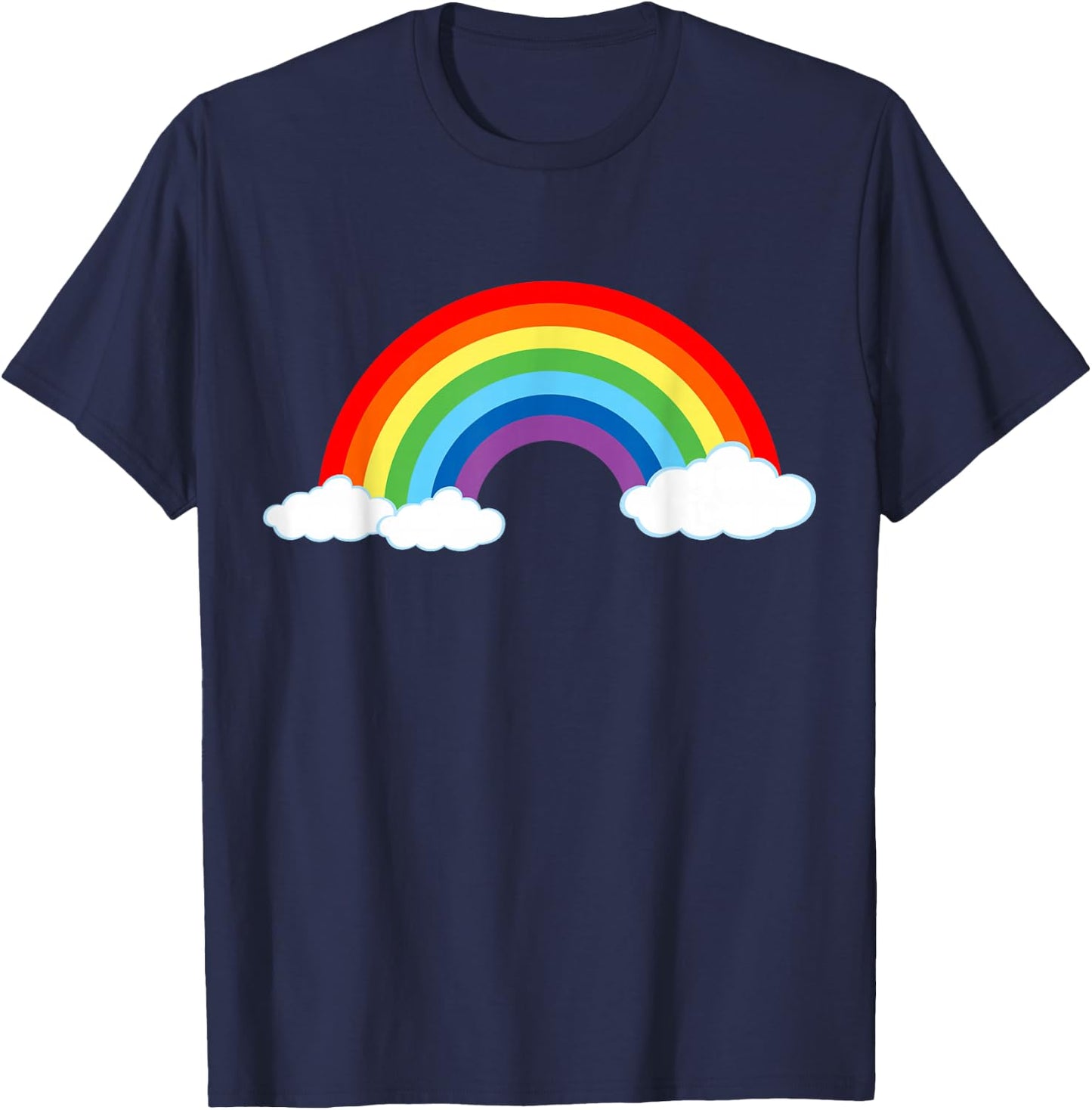 Rainbow Women's Men's Children's Carnival Fancy Dress , black T-Shirt - T-Shirt | Navy