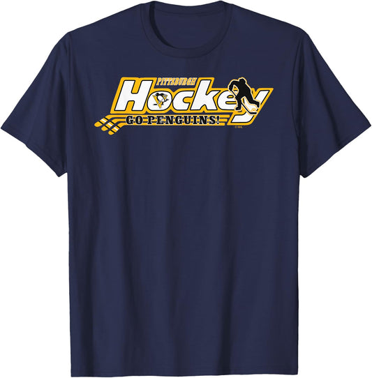 Pittsburgh Penguins Hockey Dark Heather Officially Licensed T-Shirt - T-Shirt | Navy