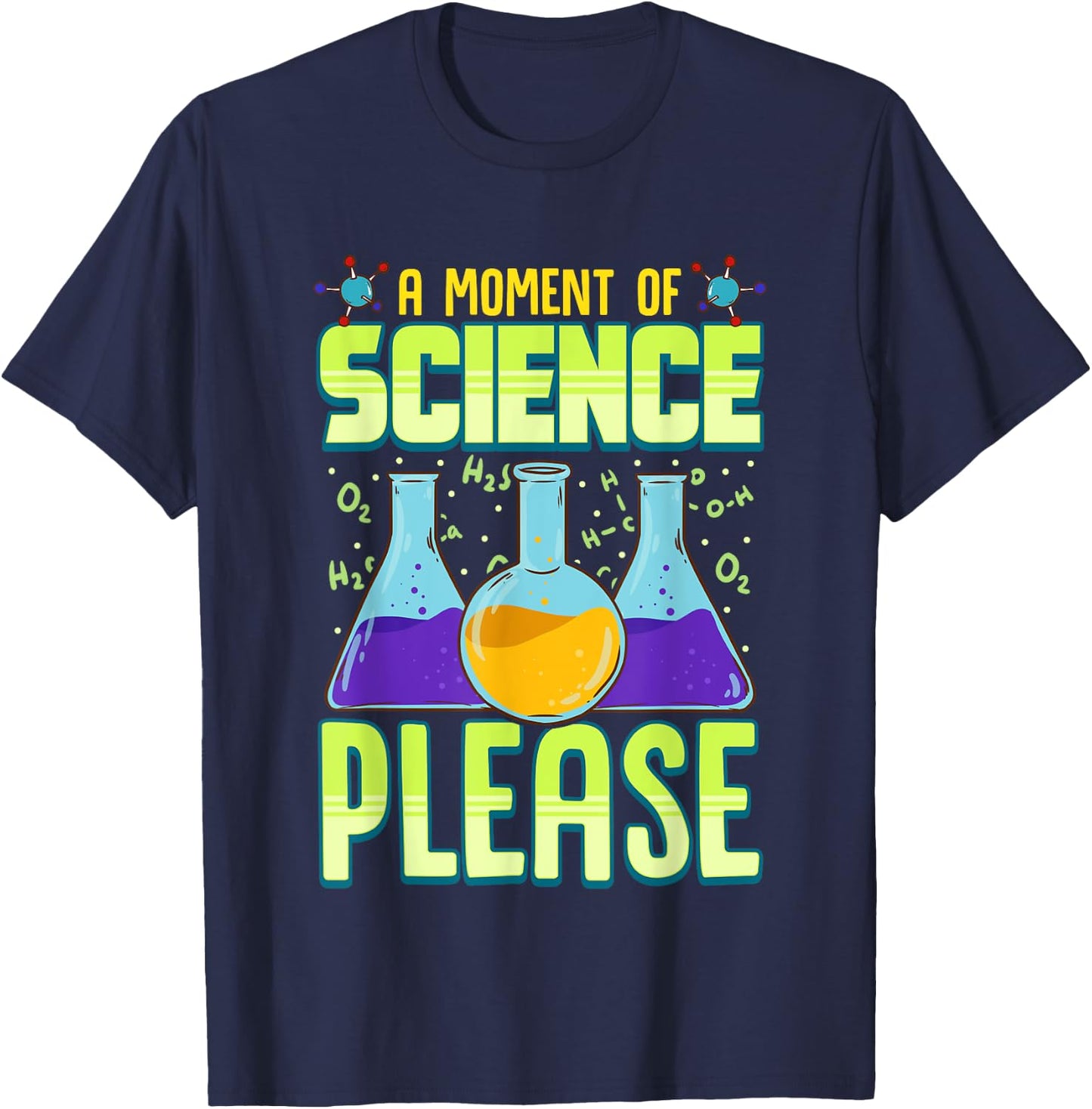 A Moment of Science Please T-Shirt - T-Shirt | Navy