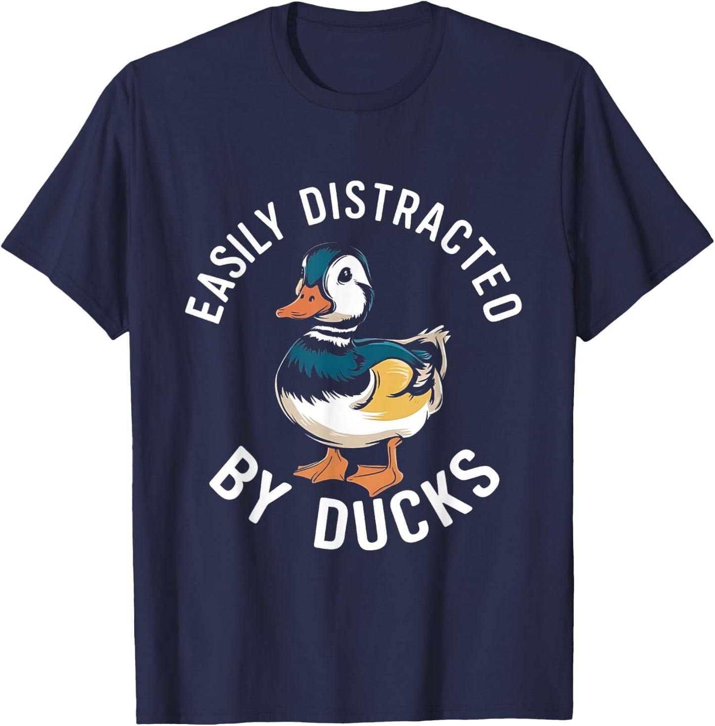 Easily Distracted By Ducks T-Shirt - T-Shirt | Navy