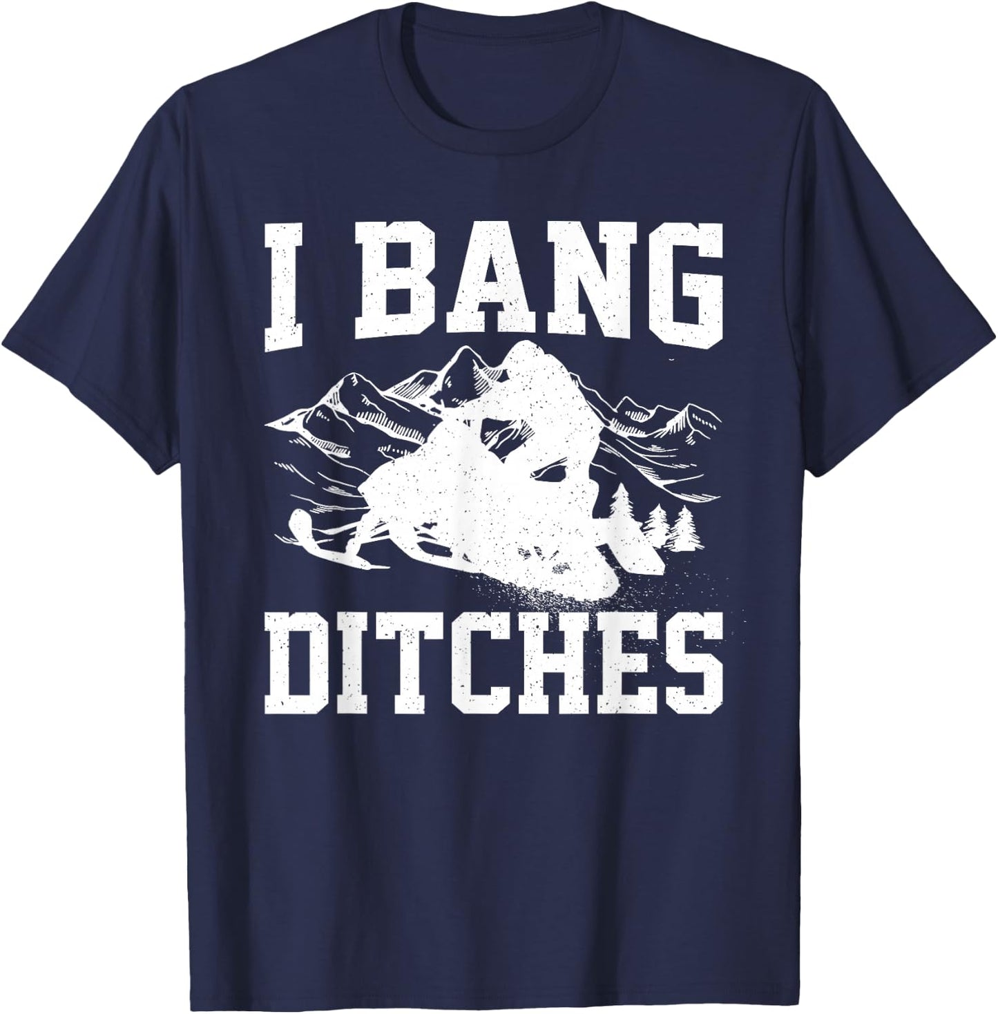 Snowmobile Art Women Snowmobiling Snowmobile Lover T-Shirt - T-Shirt | Navy